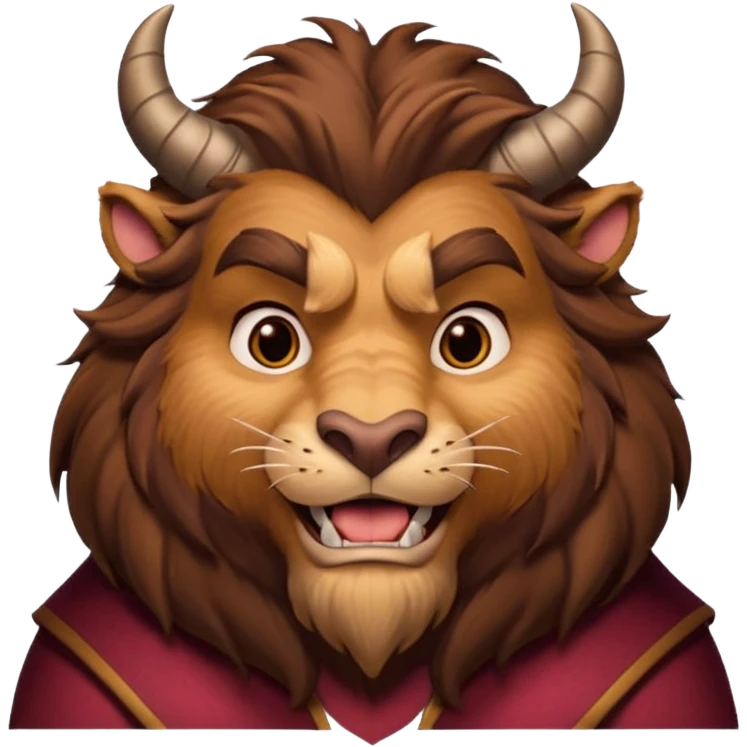 The Beast from Beauty and the Beast, gentle smile emoji emoji