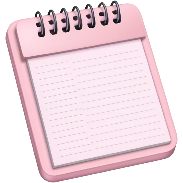 light pink notepad emoji
