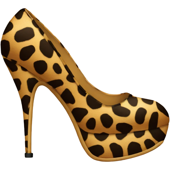 cheetah print high heel emoji