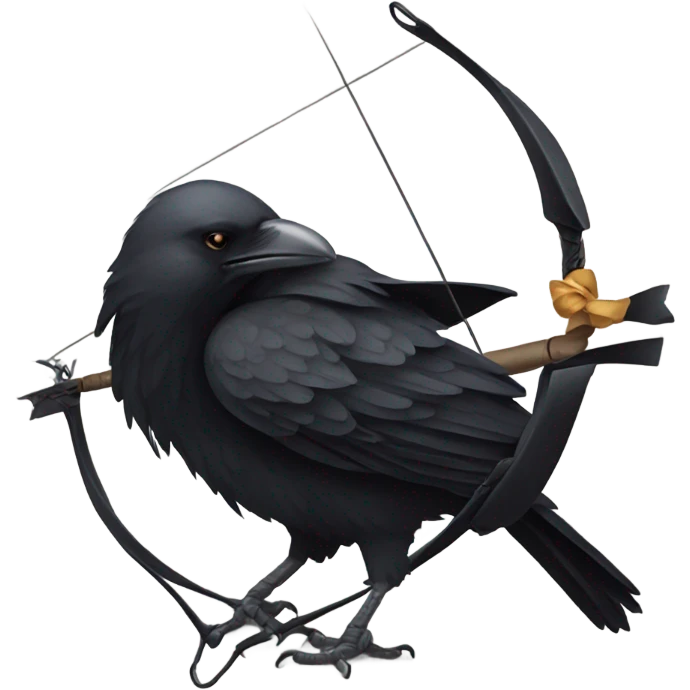 crow with a bow emoji