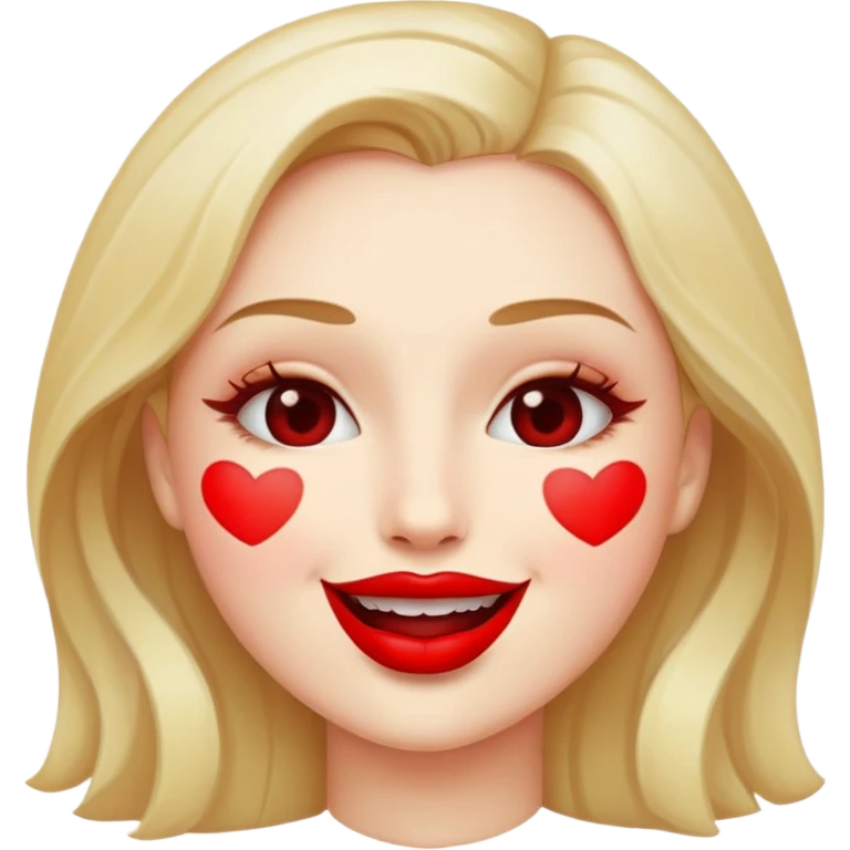 Kissy face with kiss marks all over emoji