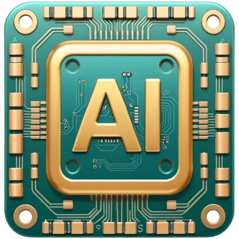 AI라고 글씨가 적힌 AI 칩 혹은 데이터 emoji