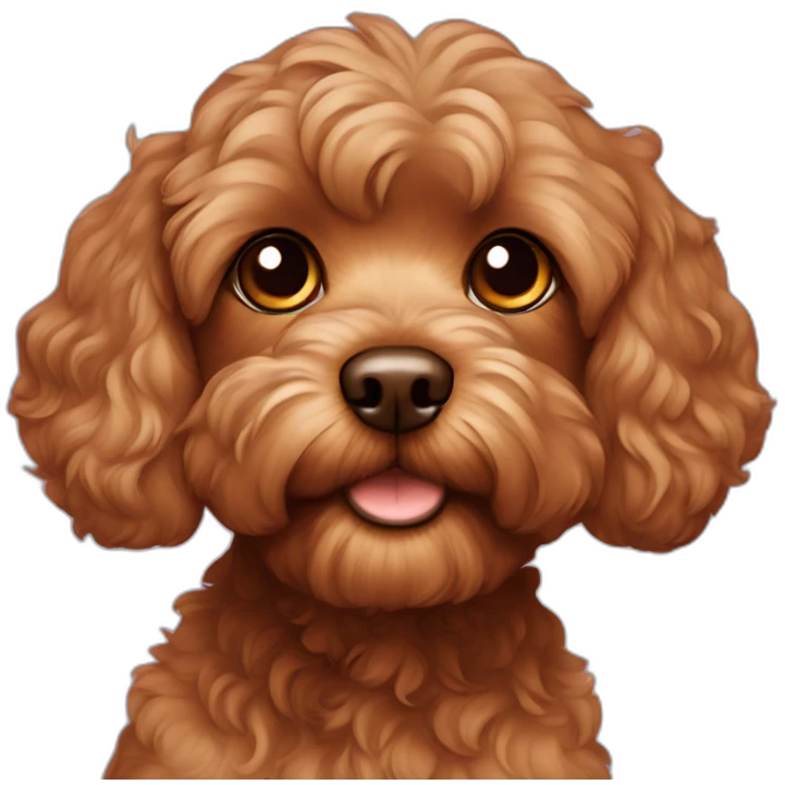 brown cavapoo with no spots with brown eyes emoji