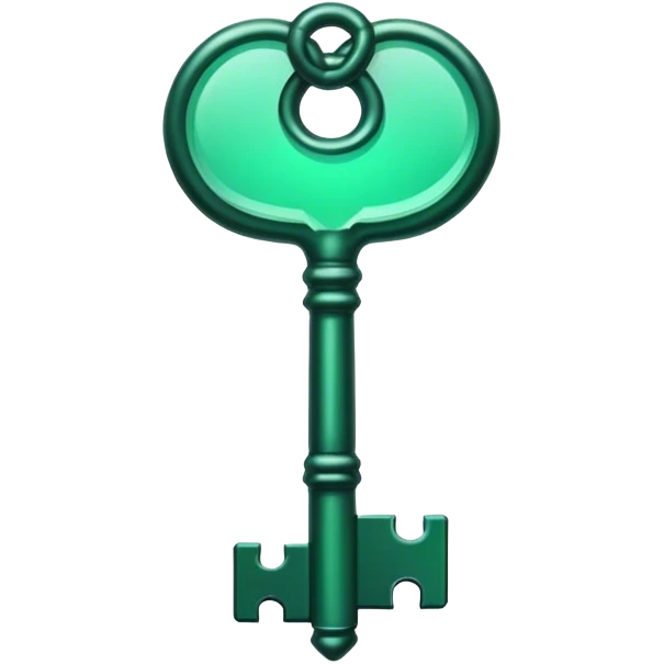 dark emerald color key emoji