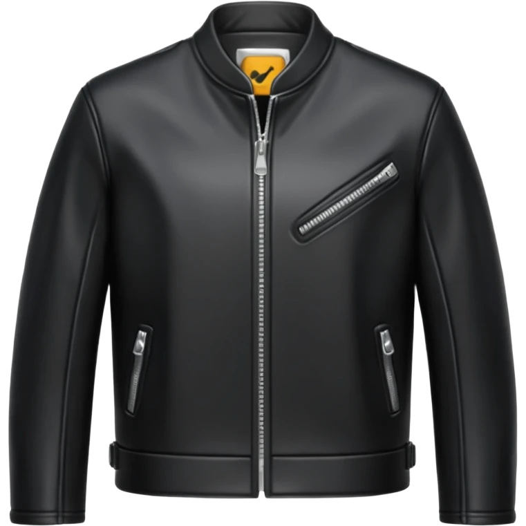a jacket with silver zipper emoji