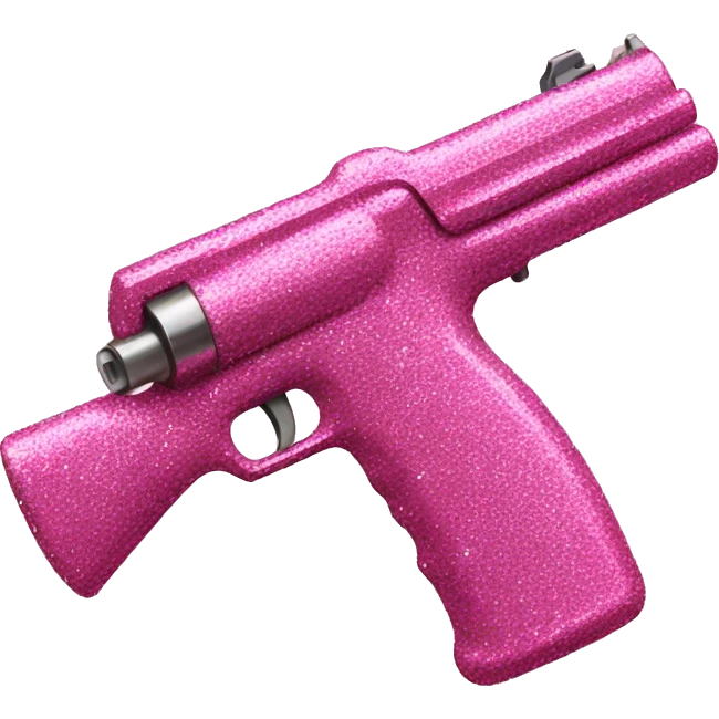 Pink glitter gun emoji