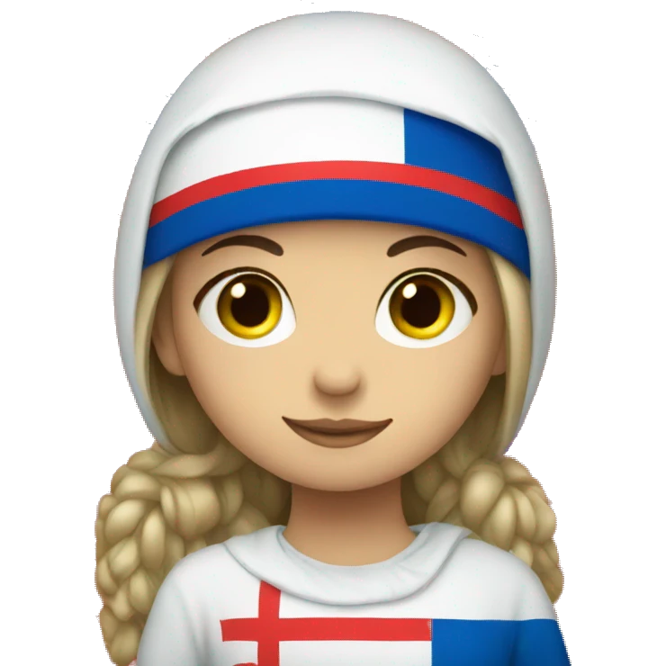 girl with russian flag emoji
