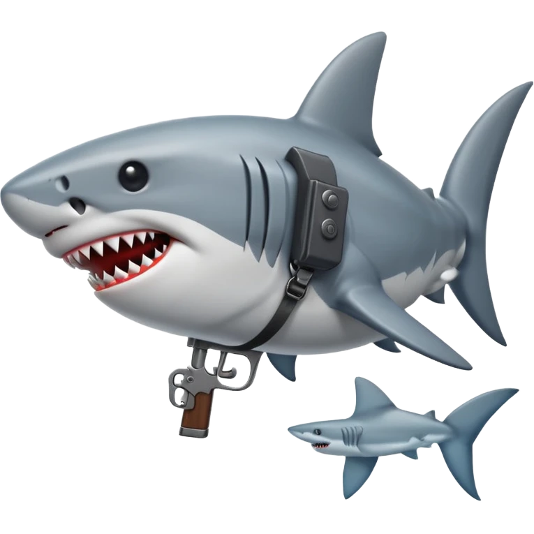 shark with a gun emoji