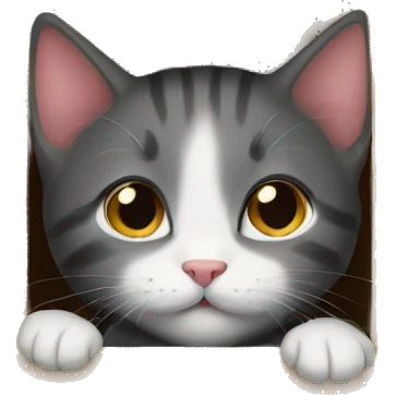 Kitten hiding emoji
