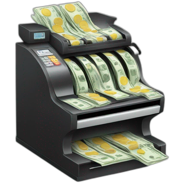 cash register overflowing with money emoji