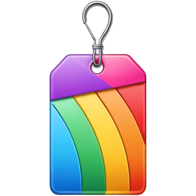 rainbow paper price tag emoji