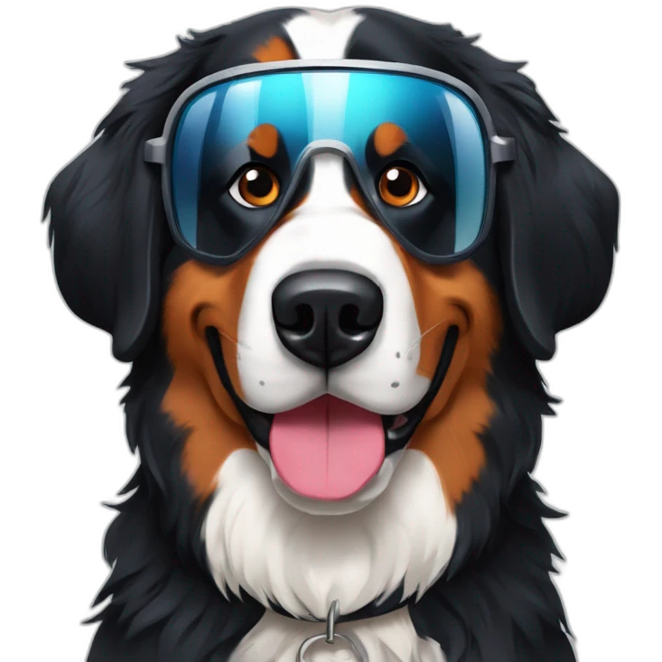 Bernese mountain dog and aksel lund svindal emoji