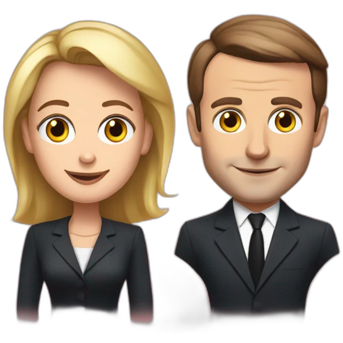 Macron et Brigitte emoji