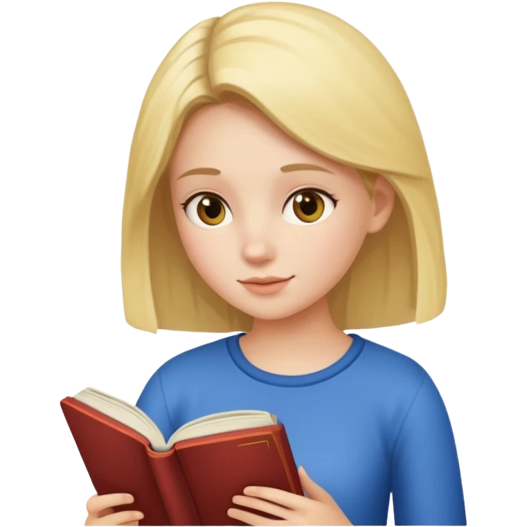 Girl reading a book emoji