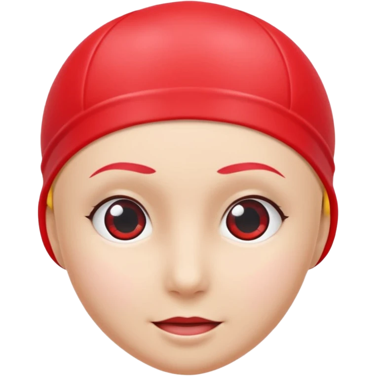 swim cap object icon, smooth rubber texture, bright color, pool equipment, 3D cartoon, mobile game icon style, centered, clean background, no text, no watermark
 emoji