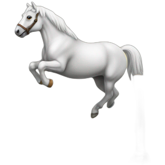 Cheval qui saute un obstacle emoji