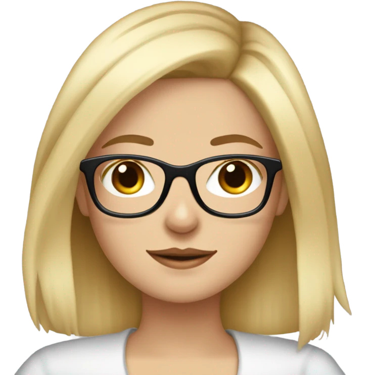 White girl blonde hair closed eyes and wearing glasses hugs Yorkshire terrier  emoji