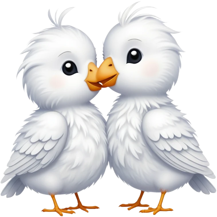 Too white birds kissing emoji