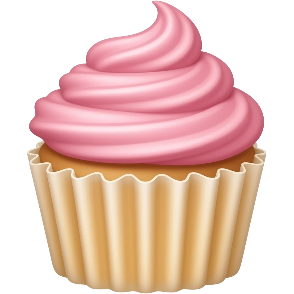 Cupcake with pink icing emoji
