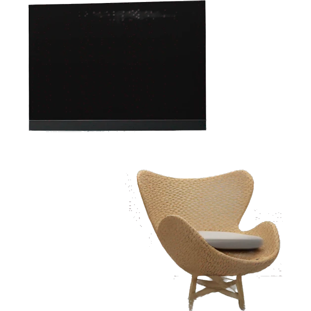modern oled smart tv, black screen emoji