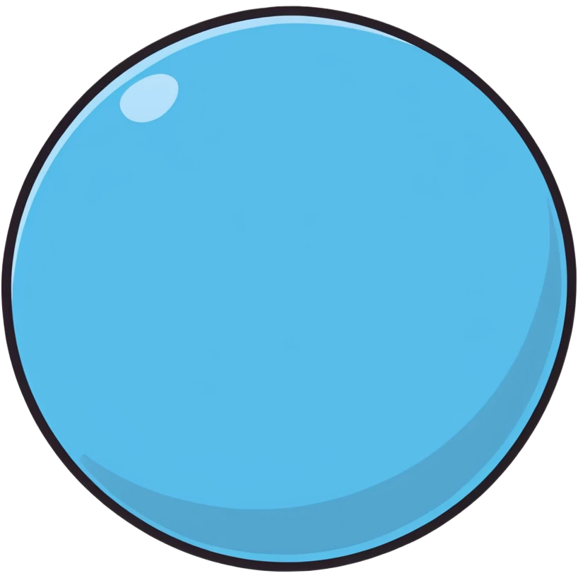 Blue ball bouncing  emoji