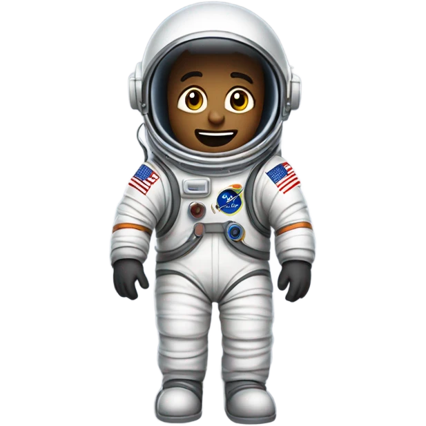 A astronaut with not wearing a helmet in space ￼ emoji