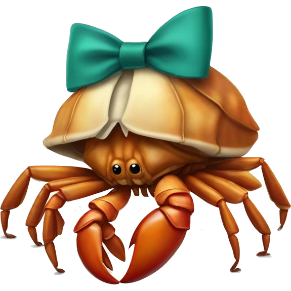 Hermit crab wearing a bow tie  emoji