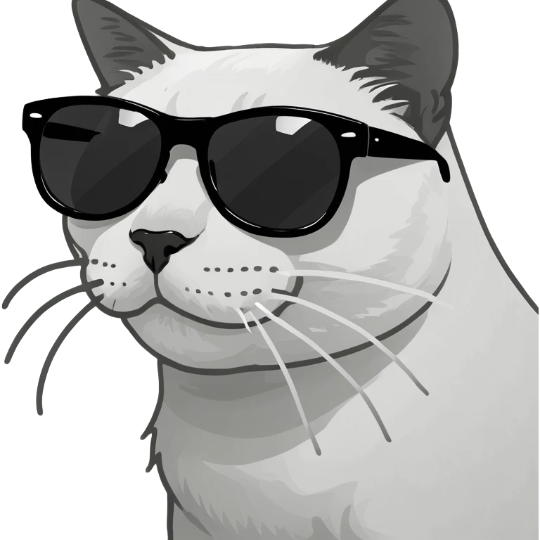 Cat with sunglasses emoji