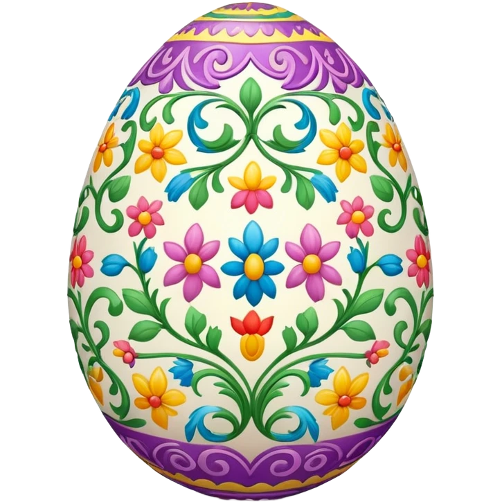 colorful easter egg with patterns emoji