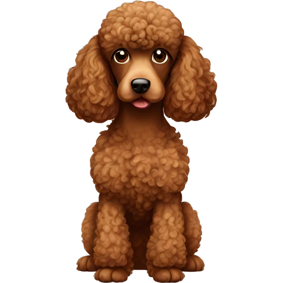 brown poodle  emoji