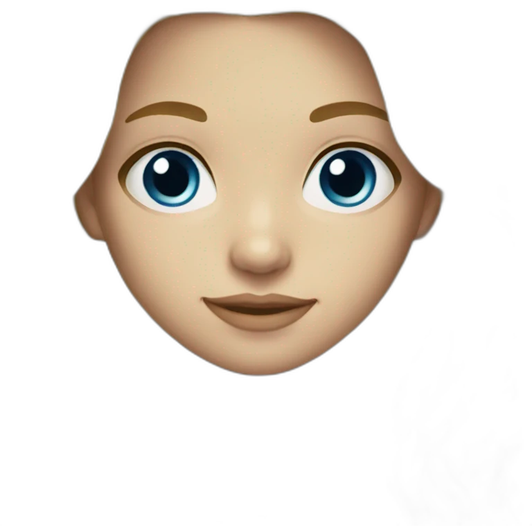 Blonde girl long hair blue eyes emoji