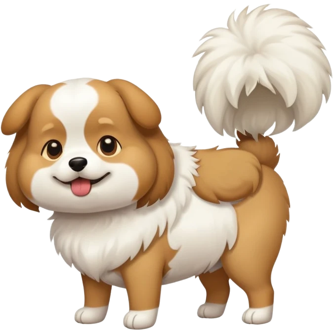 a dog wearing another dog emoji