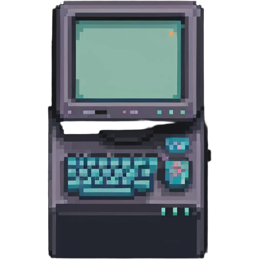 retro style computer game icon emoji