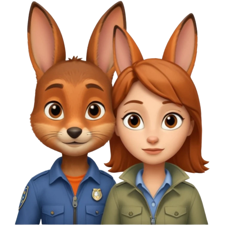 Judy hoopps and nick wilde human  emoji