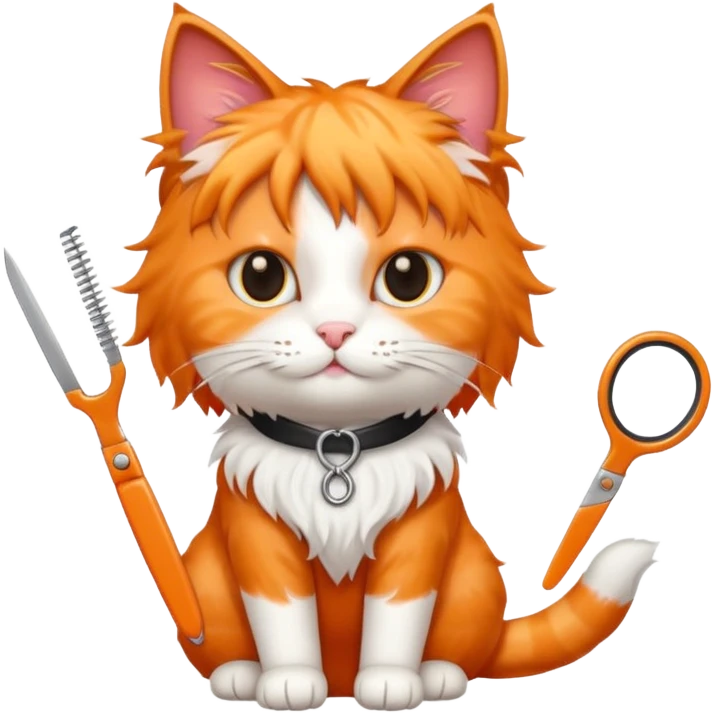 Hairdressing cat emoji