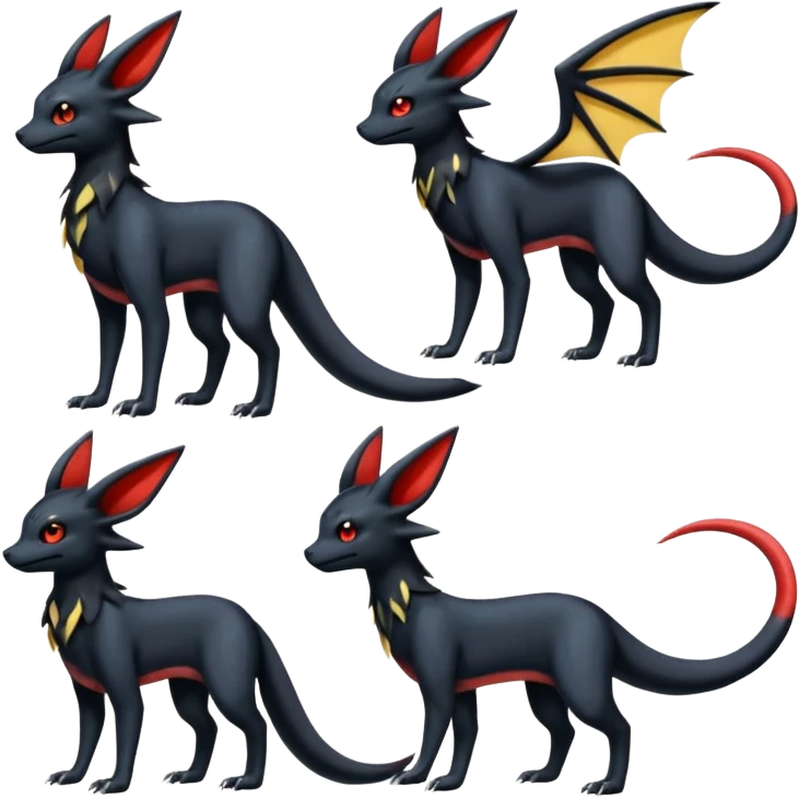 Umbreon-Salandit-Nargacuga-Noivern-fusion (Full body) emoji
