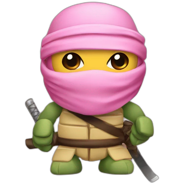 Tortue ninja rose emoji