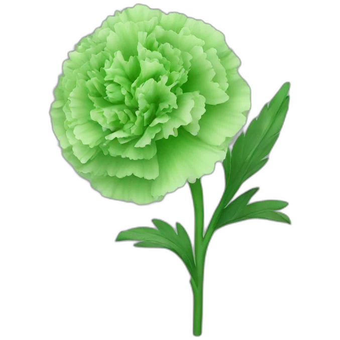 Green carnation  emoji