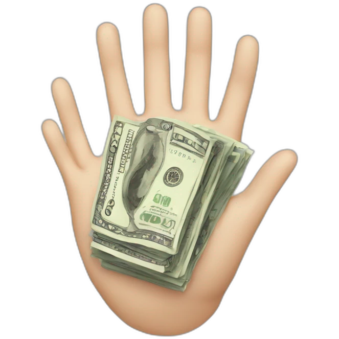 hand with money emoji