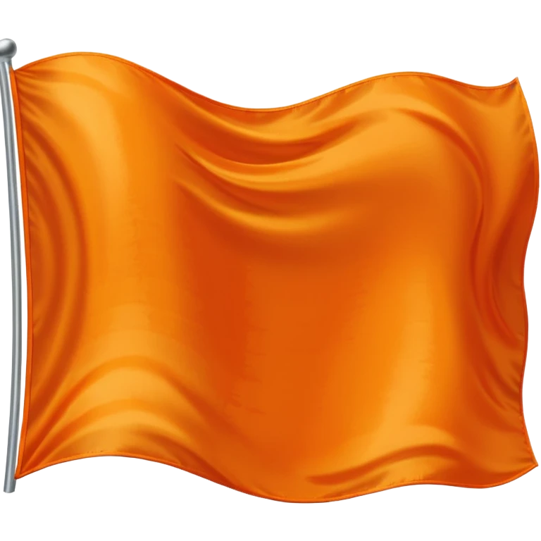 Solid Orange Color wavy flag emoji