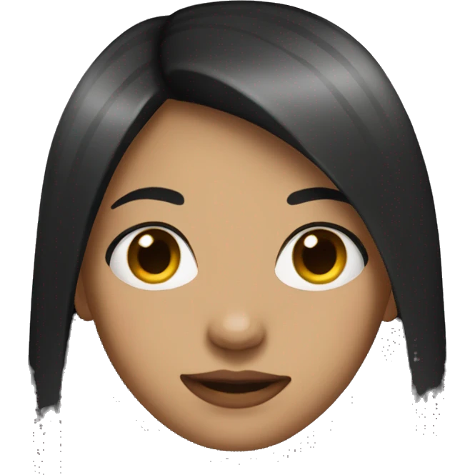 girl with black straight hair  emoji