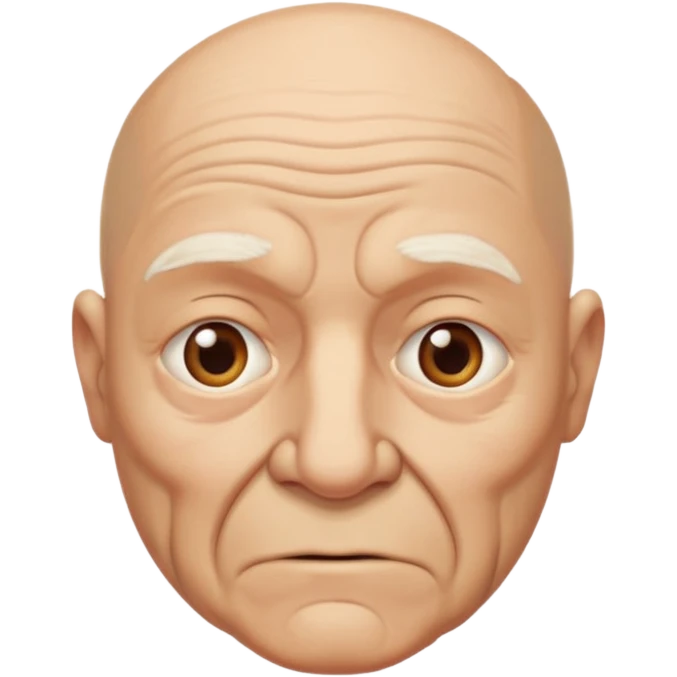 Tired old bald man  emoji