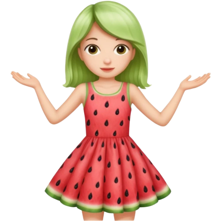 Kids in Fruit Clothes 
A girl in a watermelon dress with cute seed patterns.




































 emoji