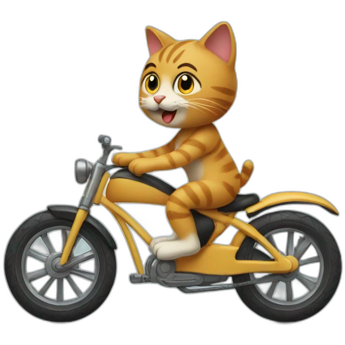 cat riding a bike emoji