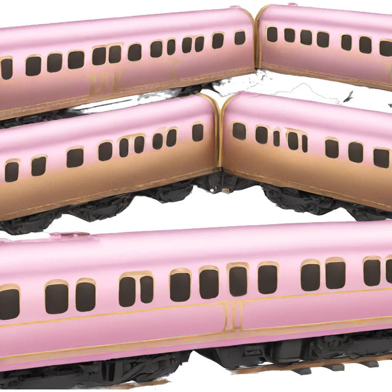 Pink gold train  emoji