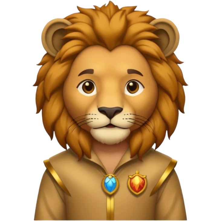 man in lion  costume  emoji