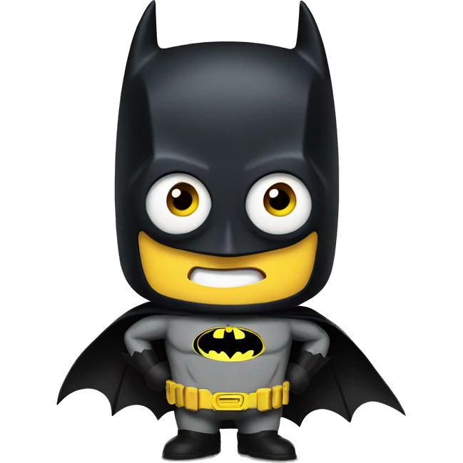 batman with a minion from despicable  emoji