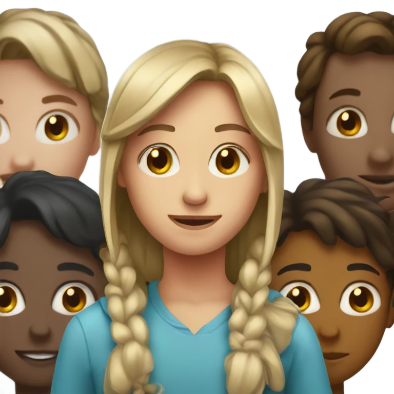 girl with boy behind her emoji