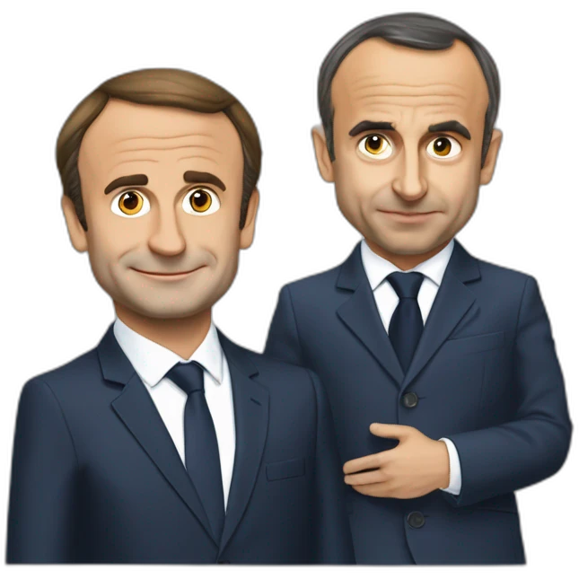 Macron qui dort sur Zemmour emoji