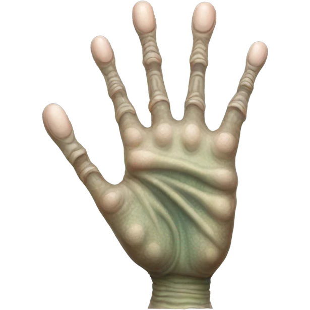 alien hand 6 finger emoji